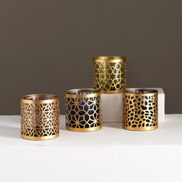 Gold Geometric Candle Holder Collection