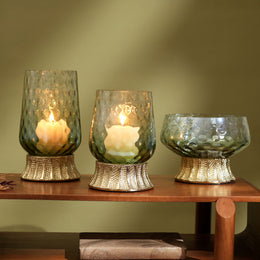 Luxury Smoked Glass Candle Holder