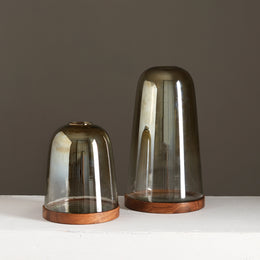 Modern Smoked Glass Statement Vases