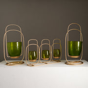 Olive Glow Luxury Candle Stand Set