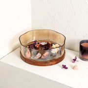 Sunlit Amber Centerpiece Bowl