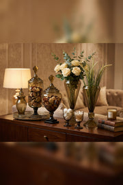 Vintage Smoke Glass Vase Collection